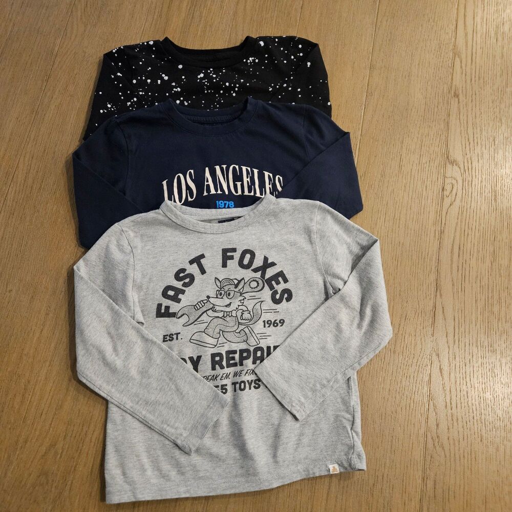 GAP, H&M, Free Planet Black, Gray, Navy Long Sleeve Bundle Size 4T, 5T